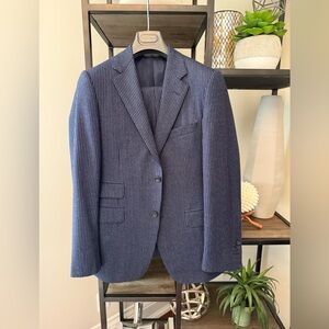 J.P. Tilford by Samuelsohn Navy Pinstripe Wool Suit